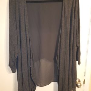 Lane Bryant Chiffon Trim Cardigan